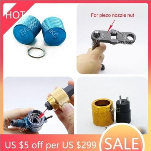 ERIKC Grinding Gaskets Shims Tool Diesel Repair Polish Tool for Bosch Piezo Nut Piezo Siemens Inner Wire tool CR Injector Nozzle