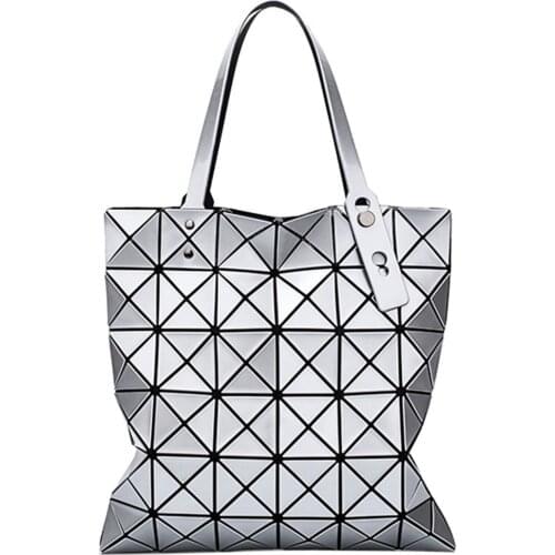 Women Handbag Luxury Shoulder Bag Set Folding Totes Rainbow Bag Female Purse Ladies Luminous Geometric Bucket Bag