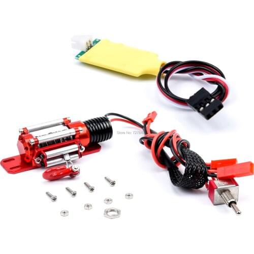 Metal Steel Automatic Simulated Winch w/ CH3 Control Line for 1/10 Redcat HPI TAMIYA Axial SCX10 TRAXXAS TRX-4 RC4WD D90 RC Car