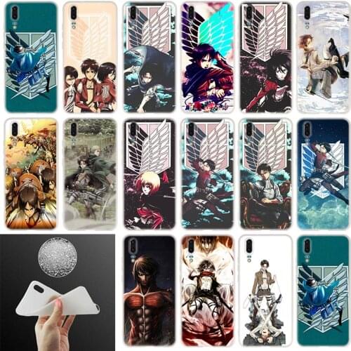 Soft Silicone Case Cut Attack on Titan For Huawei P40 P30 P20 Pro P10 Plus Lite P Samrt Z 2019 E 2020