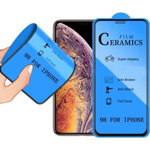 Soft Glass Ceramic Film for iPhone 11 Pro Max 7 8 6 6S Plus 9D Tempered Glass Film for iPhone X XS MAX XR Screen Protector