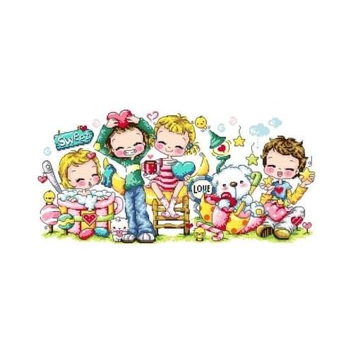 -Needleless kit 11806 (14CT) Needlework,For Embroidery,DIY 14CT Unprinted Arts Cross stitch kits Set Cross-Stitching Home Decor