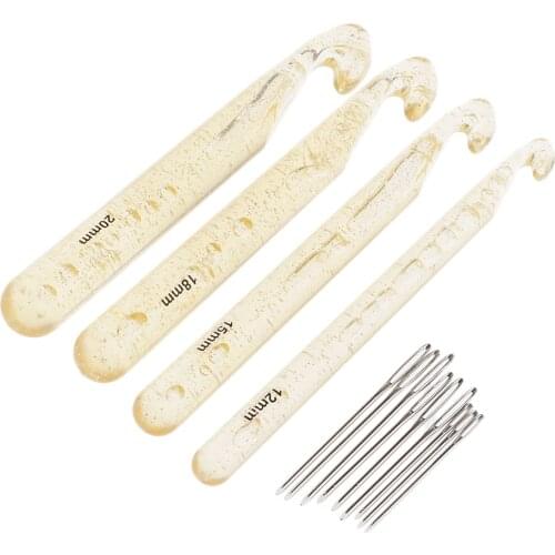 Set of 4 Crochet Fork Braiding Weaving Tool for Artist Crochet Knitters