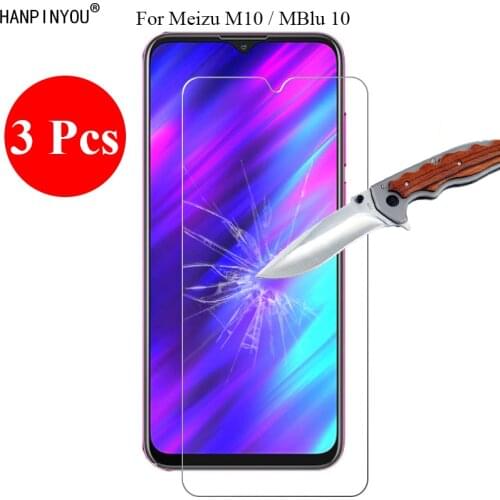 3 Pcs/Lot New 9H 2.5D Tempered Glass Screen Protector For Meizu M10 6.5" Protective Film + Clean Tools