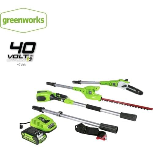 New Arriaval GreenWorks 20302 G-MAX 40V 8-Inch Cordless 2in1 Pole Saw and Hedge Trimmer combo ,battery and charger include
