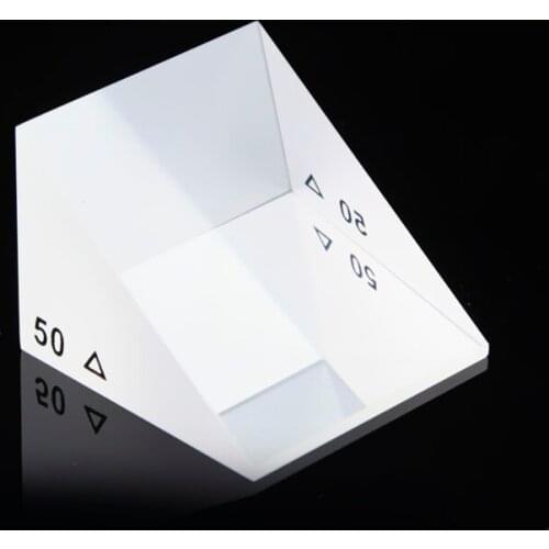 Prism 50 Degree 40mm High-precision Ophthalmic Strabismus Correction Rhomboid Prism Wedge Optical Glass Block Right-angle Prism