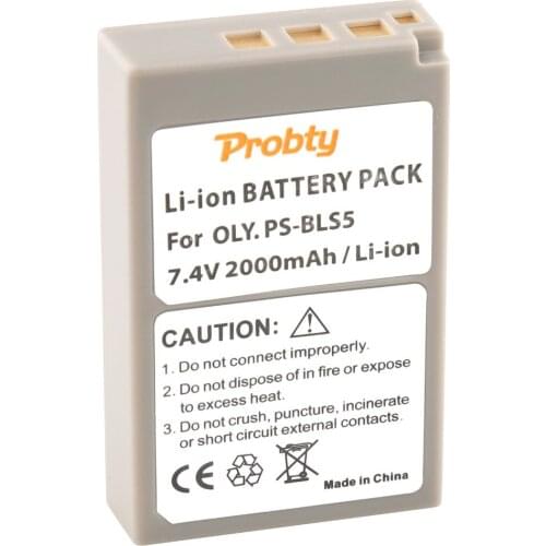 PROBTY PS-BLS5 PS BLS5 PSBLS5 Battery for Olympus OM-D E-M10 PEN E-PL2 E-PL5 E-PL6 E-PL7 E-PM 2E-PM1 E-400