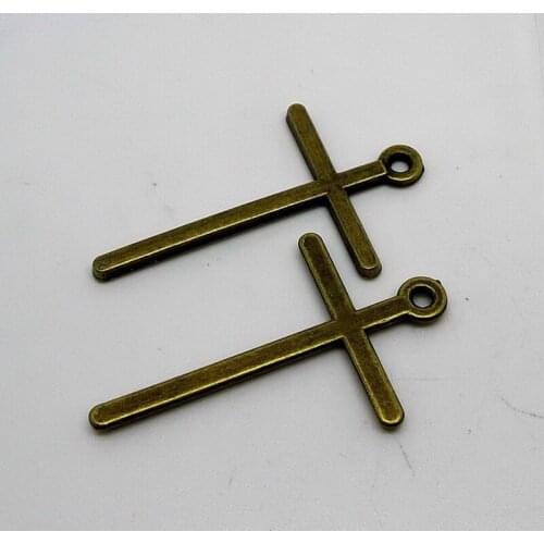 RONGQING 2018 New 50pcs/lot Crosses 50x30mm Religion DIY Necklace Charms Hollow Pendant accessories Jewelry