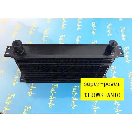 Universal an-10 -10an 7/8-14unf thread 13 Row trust style transmission oil cooler kits for subaru ej20 ej25 gdb gda engine