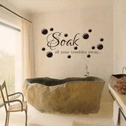 Bathroom Vinyl Carving Wall Sticker Foam Mural Removable Decal Art Poster Original Fashion Simple Home Decoration PaintingDW0263