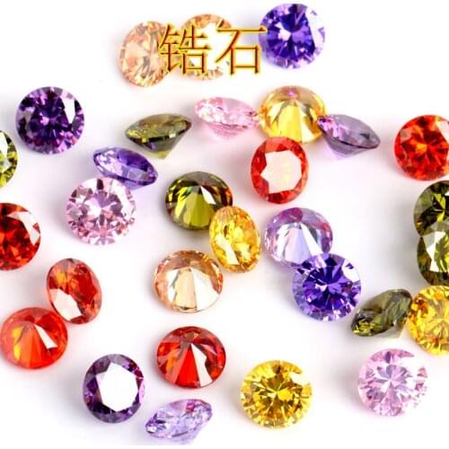 Top quality Multicolour round Natural zircon,Super flash point stones,diy/Jewellery accessories 4mm/5mm/6mm/7mm/8mm/10mm/12mm
