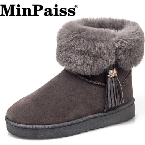 Snow Boots Female Short Tube 2019 New Winter Shoes Women Plus Velvet Thick Warm Thick Bottom Cotton Shoes Children Short Boots