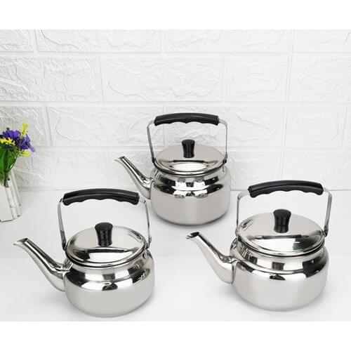 0.8/1.0/1.5L Large Capacity Stainless Steel Teapot Container Coffee Pot Tea Kettle Restaurant Home Hotel Cafe Bar Water Kettle