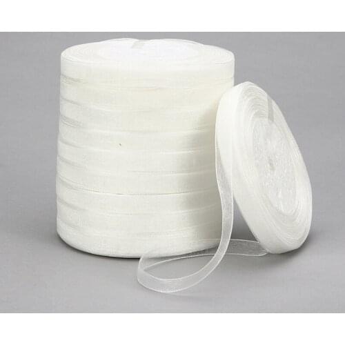 1Roll (50Yards) 12mm Solid Color Organza Ribbon Packing Ribbon Wedding Ribbon
