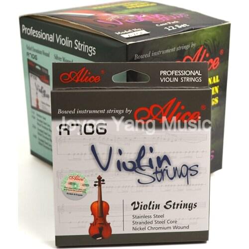 12 Sets of Alice A706 Professional Plated Steel Braided Steel Core Ni-Fe Violin Strings 1st-4th Strings Free Shipping Wholesales