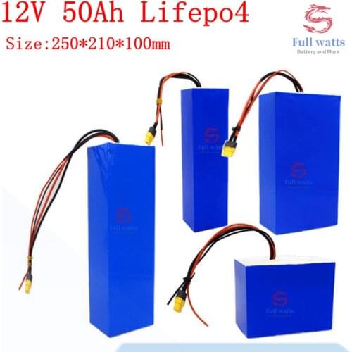 12v 50ah Lifepo4 Rechargeable Llithium Battery BMS 4S for RV Outdoor Camping Hunting Xenon Inverter Golf Cart + 5A Charger US $2