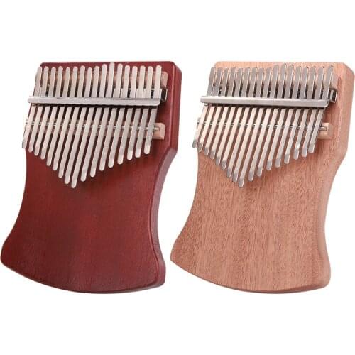 17 Keys Kalimba Full veneer Camphor wood with Instruction and Tune Hammer Portable Mahogany Thumb Piano Mbira Sanza Instrument