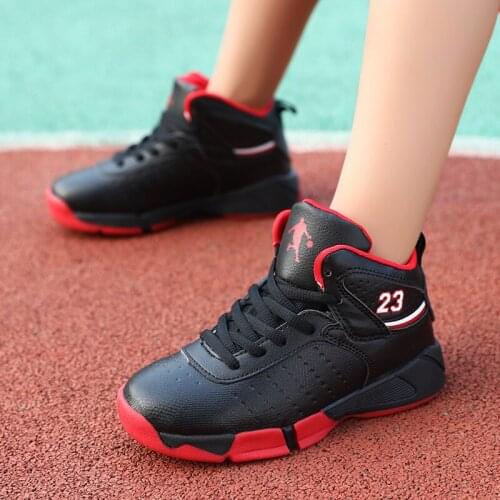 2021 Toddler Brand High Quality Thick Sole Leather Kids Sneakers Boys Basketball Shoes Children Sport Basket Ball Trainer Shoes