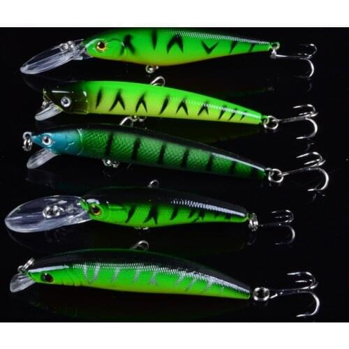 5pcs Lifelike pesca Minnow Fishing Lure Mixed 5 Models Hard Baits of 5 Colors Fishing Lure Wobblers Fishing Tackle