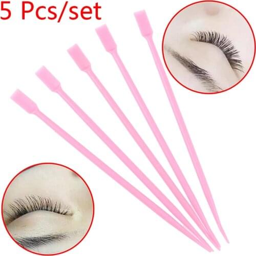 5PCS Eyelash Applicator Eyelash Perm Pad Perming Sticks Pick Recycling Lashes Shield Lifting Curlers Eyelash Makeup Accessories