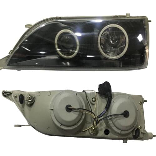 Car LED Headlight For Toyota Cresta Jzx100 Automobile Headlamp With Lens A Pair Black and White 1997 1998 1999 2000