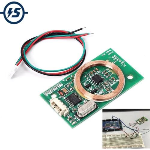 For Arduino RFID UART Reader Wireless Module 3Pin 125KHz Card Reading EM4100 8CM DC 5V for IC Card PCB Attenna Sensor Kits