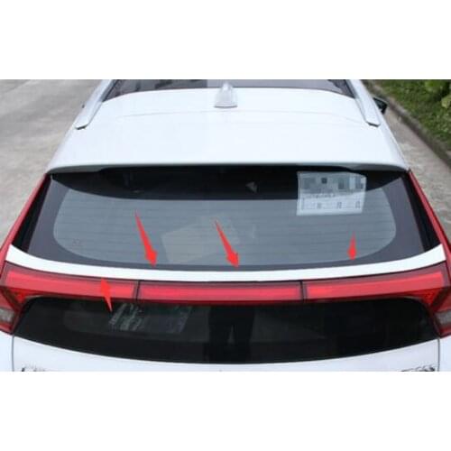 For Mitsubishi Eclipse Cross 2018 ABS Chrome Rear Trunk Spoiler Wing Molding Strip Cover Trim 1pcs Auto Accessories