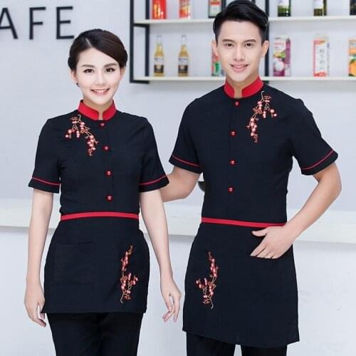 Hot Pot Shop Waiter Uniform Restaurant Hotel Waitress Women Catering Workwear Bakery Tea House High Quality Jacket Clothes H2181