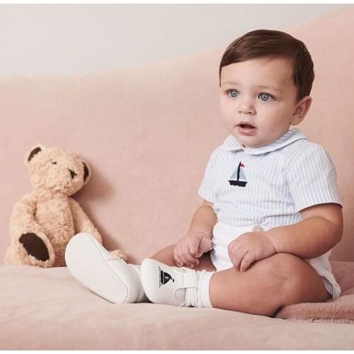 Spanish High End Custom Baby Boys Two Piece Suit Boys Birthday Cotton British Style Cotton Kids Clothes Baby Boy Clothes Set