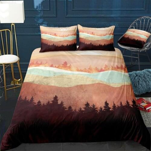 Amber Vista Quilt Cover Pillowcase 3Piece Comforter Bedding Set With Pillow Case Single Double Duvet Cover Home Decora