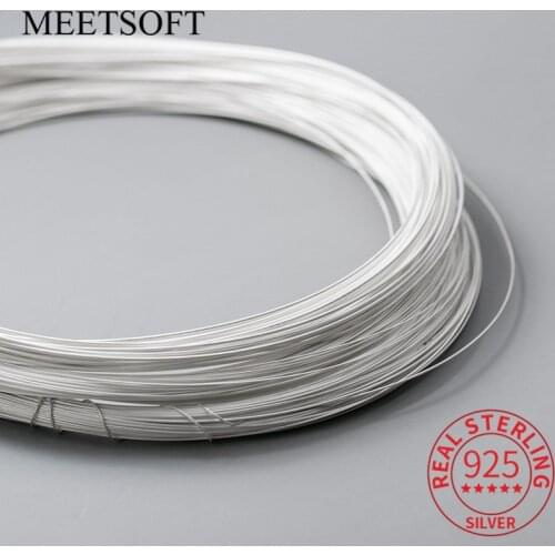 MEETSOFT Romantic 925 Sterling Silver wire chain Special of DIY Handmade Making Finding charms Components Jewelry Accessory