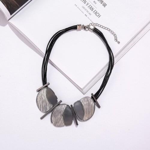 Trendy Choker Necklaces Jewelry For Women Leather Rope Vintage Simple Necklaces Fashion Woman Accessories For Christmas Gifts
