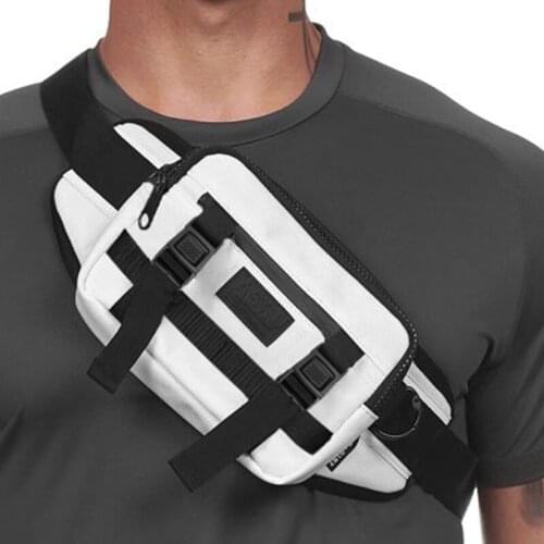 Men Hip Hop Streetwear Chest Pack Outdoor Running Bag Phone Pouch Waist Bag Cycling Gym Fitness Sport Accessories Shoulder Bags