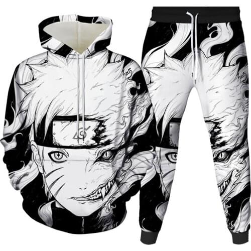 2021 Autumn Tracksuit Streetwear 2 Pcs Sets Mens Suits 3D Printed Hip Hop Casual Street Art Hoodies And Pants