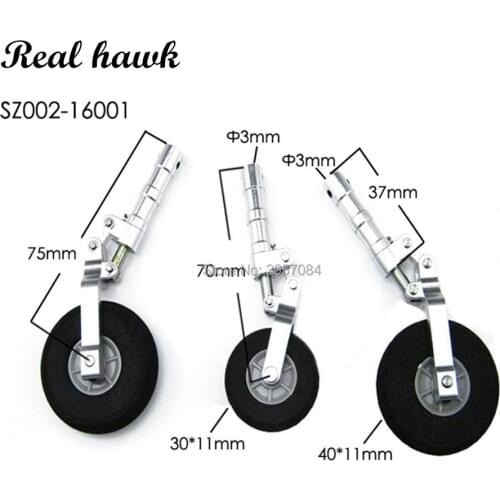 3-piece Set Aluminium Alloy Anti-Vibration Landing Gear For Scale RC Airplane Shock Absorbing aircraft model parts