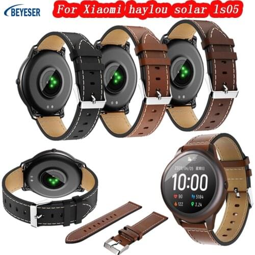New Style Hot Sale Luxury Fashion Classic Leather Strap Bracelet Replacement Wristband For XiaoMi Haylou Solar LS05 Smart Watch