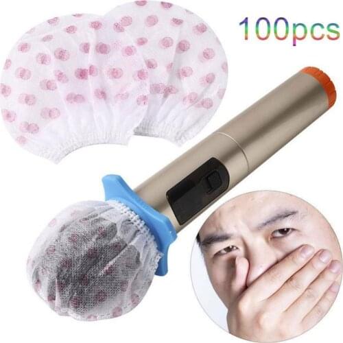 100Pcs KTV Disposable Non-woven Cloth Microphone Odor Removal Hygiene Cover Microphones Accessories