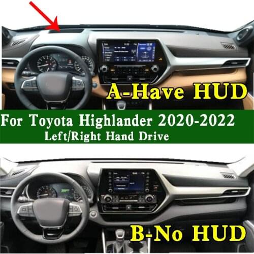 Fits Toyota Highlander Hybrid MPG XLE Sport 2020 2021 2022 Dashmat Dashboard Cover Protective Pad Dash Mat Carpet Ornaments