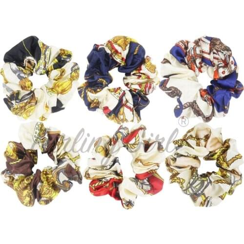Furling Girl 1PC Chain Pattern hair Scrunchies Hair Accessories Ponytail Holder Hair