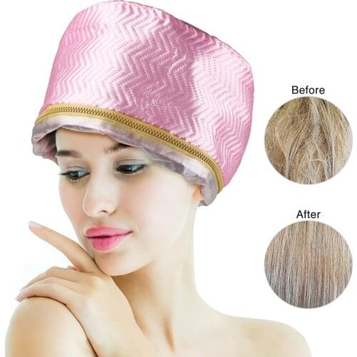 Adjustable Thermal Treatment Heating Cap Heat Therapy Hair Mask Steamer Cap Baking Oil Cap Home Spa Electric Hair Styling Tool