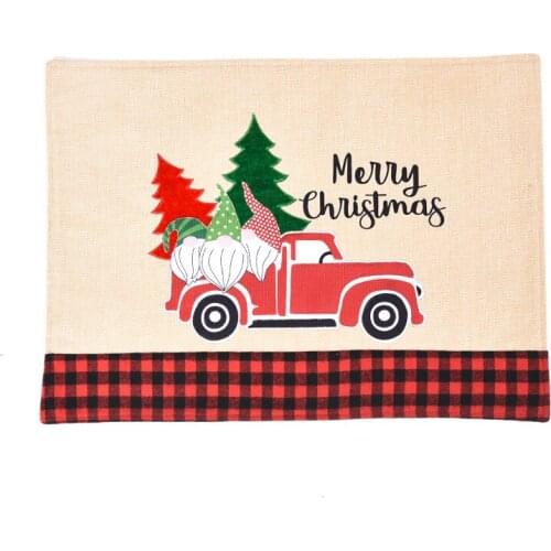 Christmas Placemat Ornament Christmas Decoration for Home Merry Christmas Table Decor Nole Xmas Gifts Navidad New Year 2021