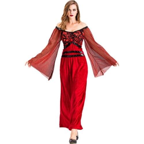 Sexy Vampire Costume Women Halloween Masquerade Party Cosplay Dress Gothic Vampire Role Play Clothing