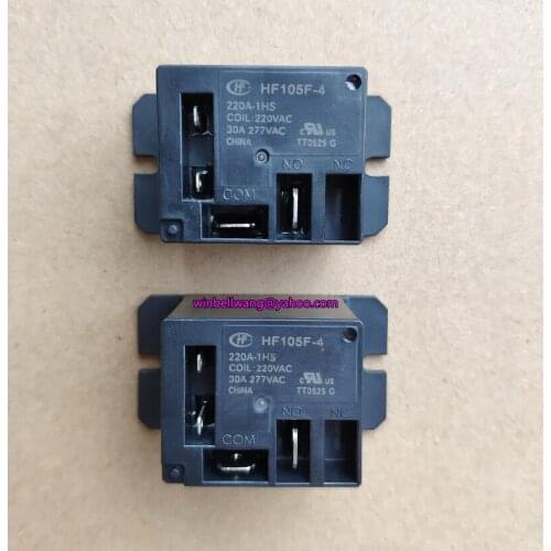 Brand new Air condition HF relay HF105F-4 220A-1HS JQX-105F-4-220V-1HS 30A 240VAC 4pins , in stock