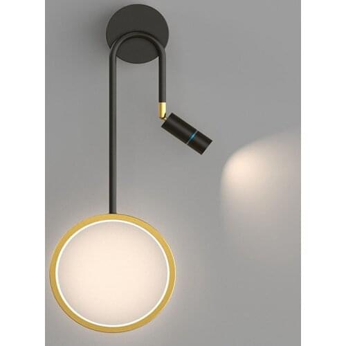 LED wall lamp Nordic creative bedroom bedside lamp modern light luxury living room TV background wall corridor lamps