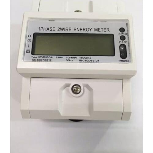 Three phase Din Rail energy meter Current Voltage Power Meter Wattmetter Ammeter Voltmeter Electronic LCD backlight display