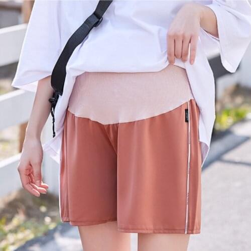 2021 Spring Summer New Chiffon Plus Size Pregnant Women Pants Shorts Belly Lift Pants Pregnant Women Shorts Sports