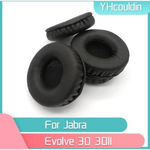 YHcouldin Earpads For Jabra Evolve 30 30II Headphone Accessaries Replacement Wrinkled Leather