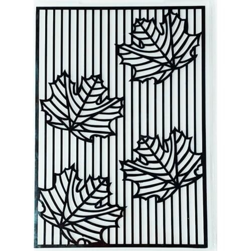 YLEF079 Maple Plastic Embossing Folder For Scrapbook Stencils DIY Photo Album Cards Making Decoration Scrapbooking Template New