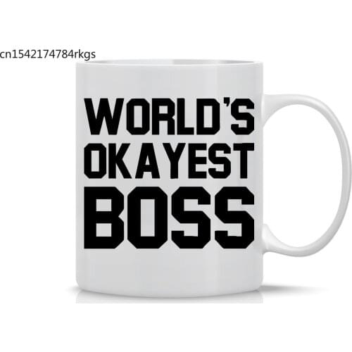 Worlds Okayest Boss Funny Mug 11OZ Perfect Gift