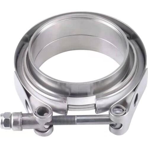 304 stainless steel 2.5 inch V band clamp male and female flange kit Vband clamp set